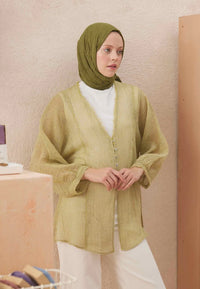 Fresh Scarf Voile Crash Olive Shawl
