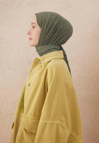 Fresh Scarf Voile Crash Green Almond Shawl