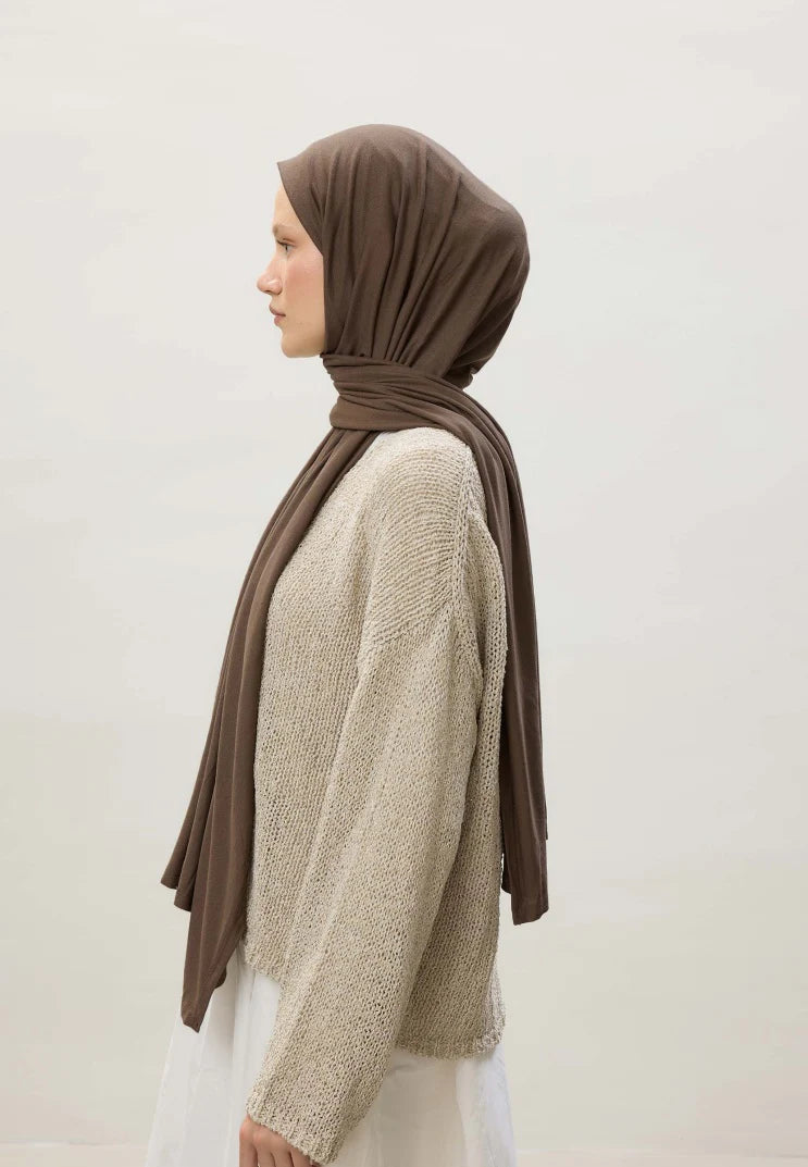 Fresh Scarf Jersey Shawl Powdered Coffee
