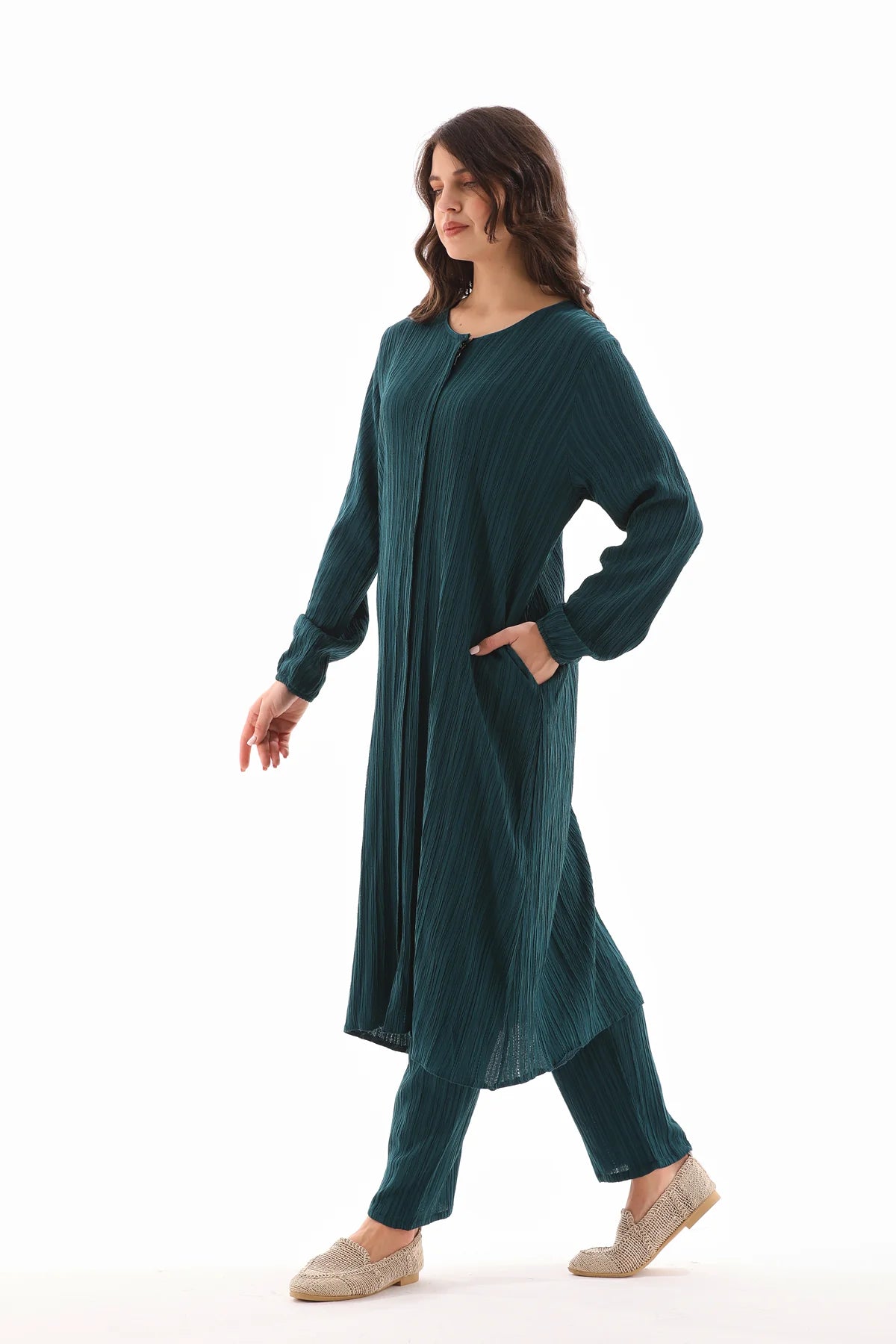 ECM Long Tunic Set Emerald