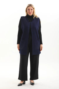N&A Knitted Vest Navy Blue