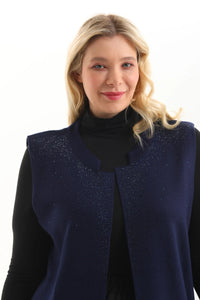 N&A Knitted Vest Navy Blue