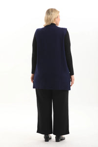 N&A Knitted Vest Navy Blue