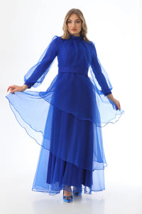 T&N Eleanor Dress Sax Blue