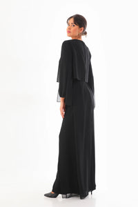 Q&P Chiffon Detailed Set Black