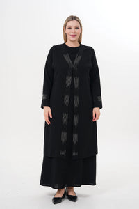 O&F Angelina Vest Dress Set Black