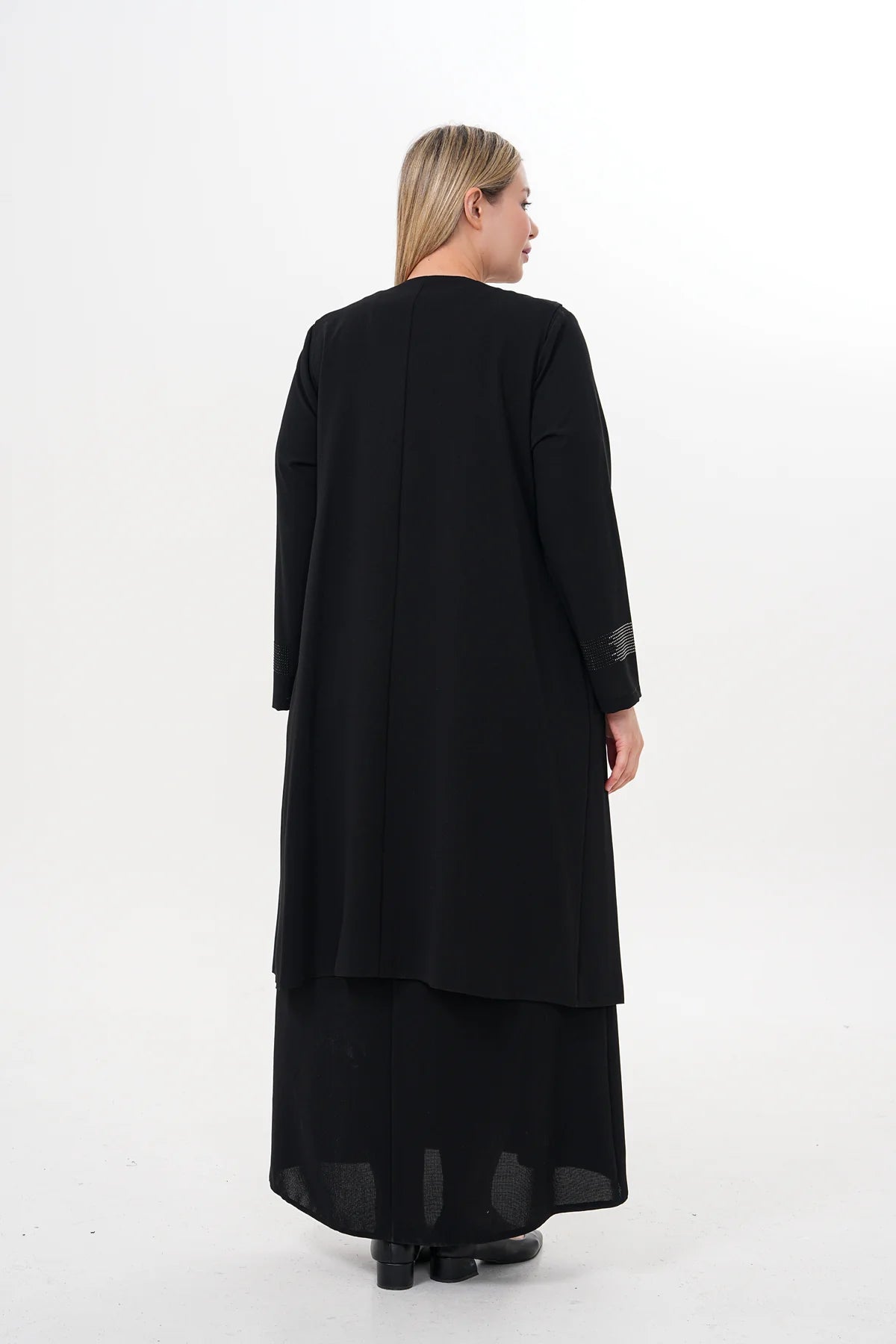 O&F Angelina Vest Dress Set Black