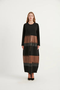 R&Q Leather Detailed Dress Black