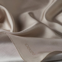 Ipekevi 01116 Light Stone Plain Silk Twill Scarf