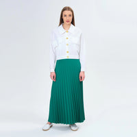 NLW Pleated Skirt Dark Green