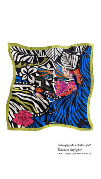 EG Mixture Silk Scarf Green