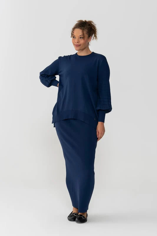 NLW Pencil Skirt Navy Blue