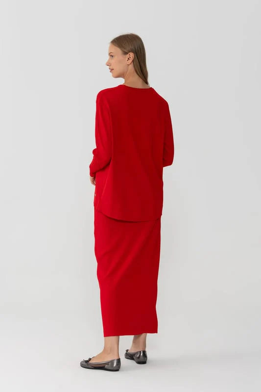 NLW Pencil Skirt Red
