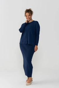 NLW Pencil Skirt Navy Blue