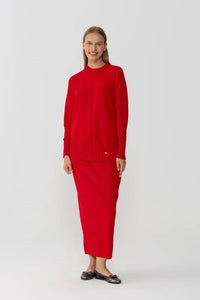NLW Pencil Skirt Red