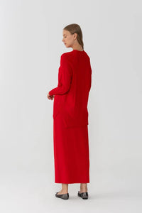 NLW Pencil Skirt Red