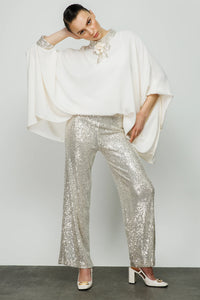 My3 Sequin Detailed Set Ecru&Beige