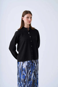 NLW 4022A Zany Linen Shirt Black