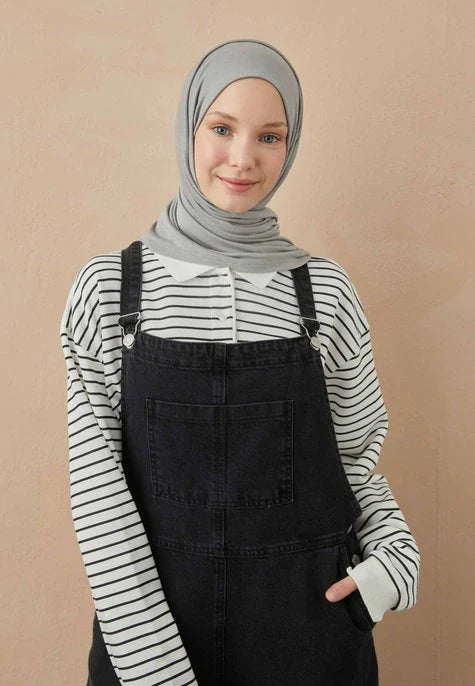 Fresh scarf Jersey Shawl Silver