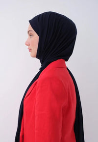Fresh Scarf Jersey Shawl Navy Blue