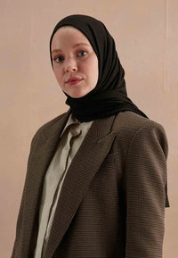 Fresh Scarf Jersey Shawl Black