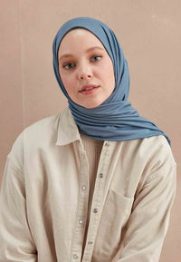 Fresh Scarf Jersey Shawl Indigo