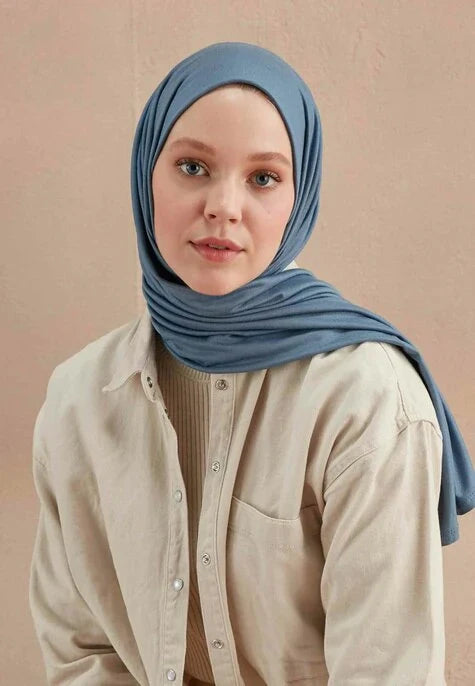 Fresh Scarf Jersey Shawl Indigo