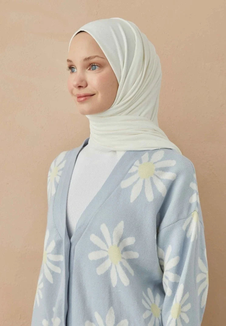 Fresh Scarf Jersey Shawl Off White