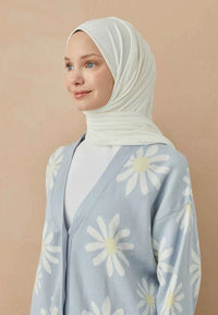 Fresh Scarf Jersey Shawl Off White
