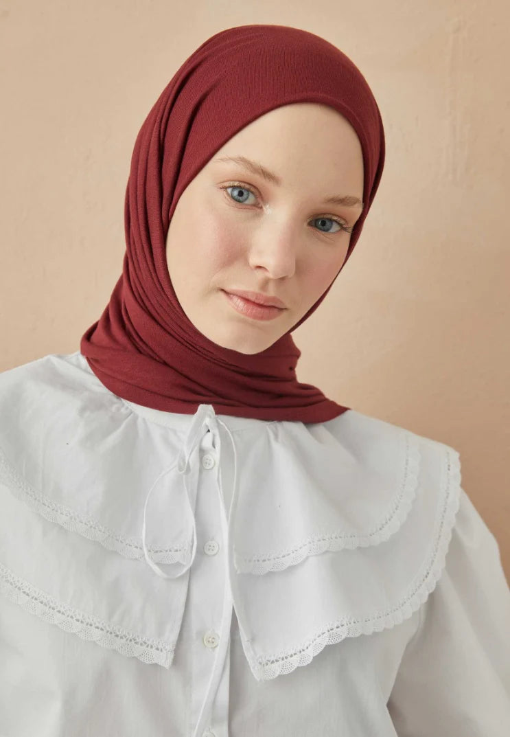 Fresh Scarf Jersey Shawl Burgundy