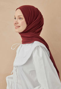 Fresh Scarf Jersey Shawl Burgundy
