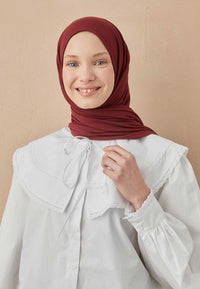 Fresh Scarf Jersey Shawl Burgundy