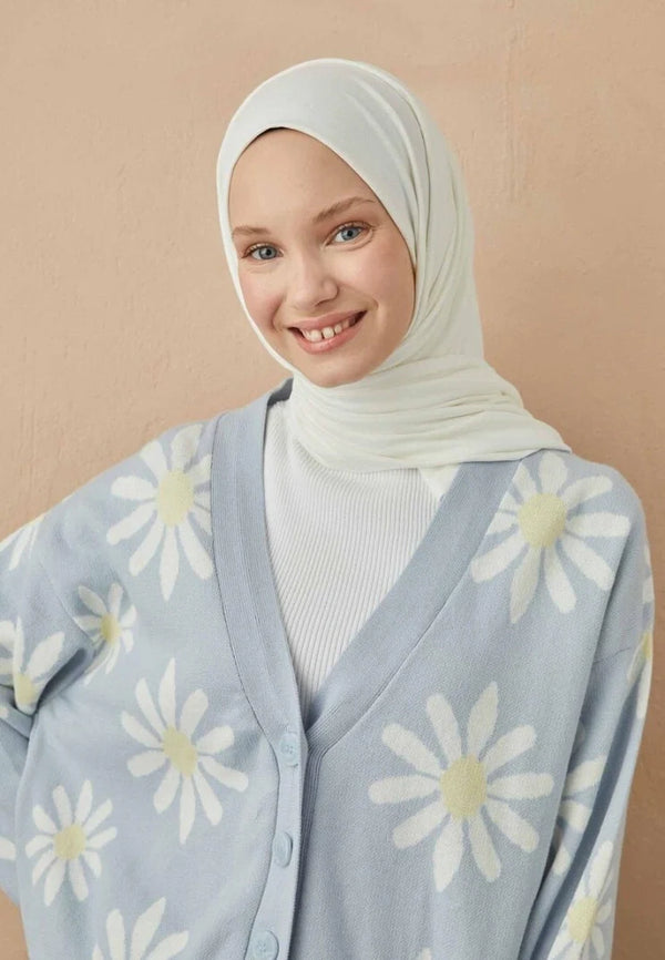 Fresh Scarf Jersey Shawl Off White