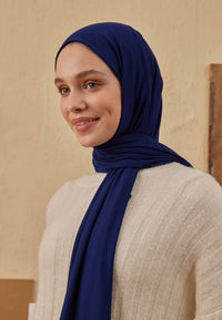 Fresh Scarf Jersey Shawl Sapphire