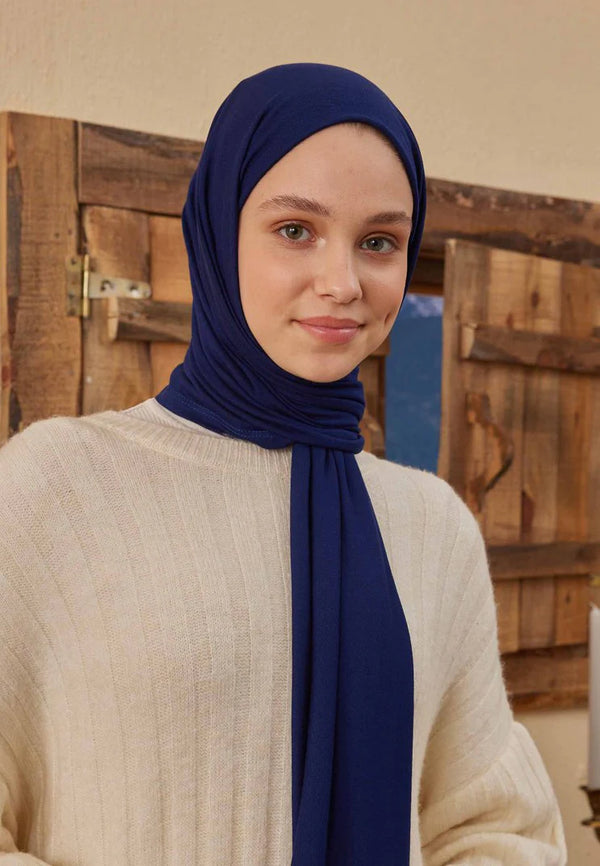 Fresh Scarf Jersey Shawl Sapphire