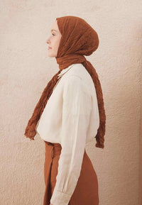 Fresh Scarf Voile Crash Cinnamon Shawl