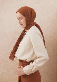 Fresh Scarf Voile Crash Cinnamon Shawl
