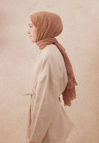 Fresh Scarf Voile Crash Nude Shawl