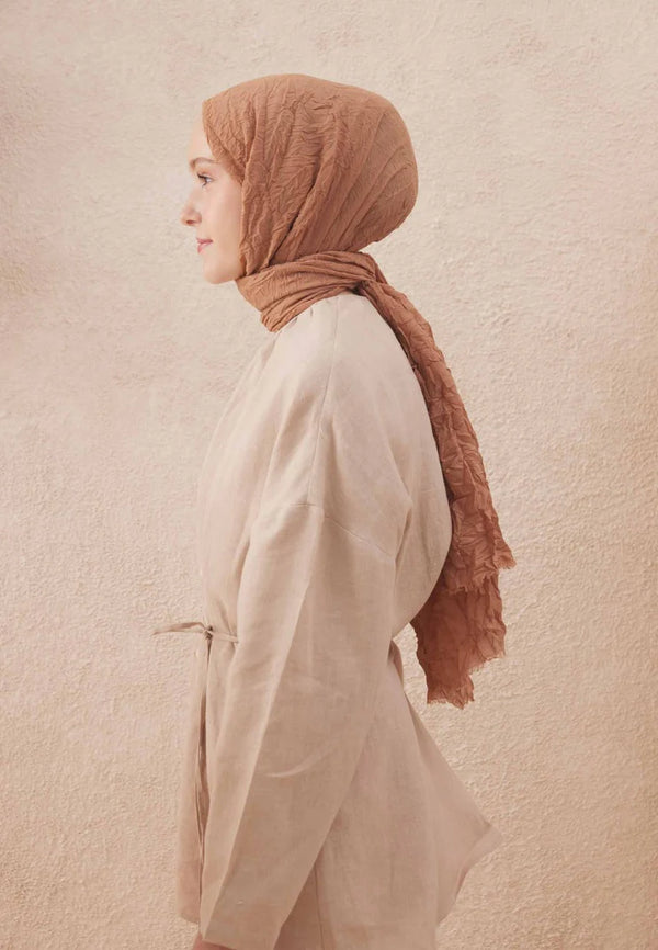 Fresh Scarf Voile Crash Nude Shawl