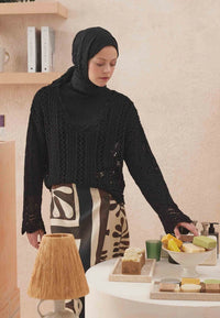 Fresh Scarf Voile Crash Black Shawl