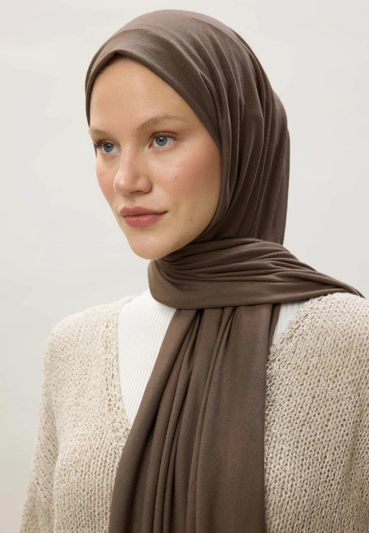 Fresh Scarf Jersey Shawl Powdered Coffee