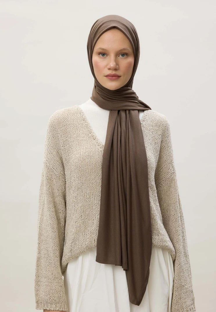 Fresh Scarf Jersey Shawl Powdered Coffee