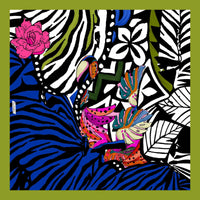EG Mixture Silk Scarf Green