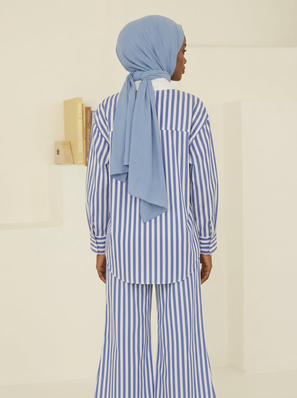 Skies are Blue | Stripe Poplin Shirt