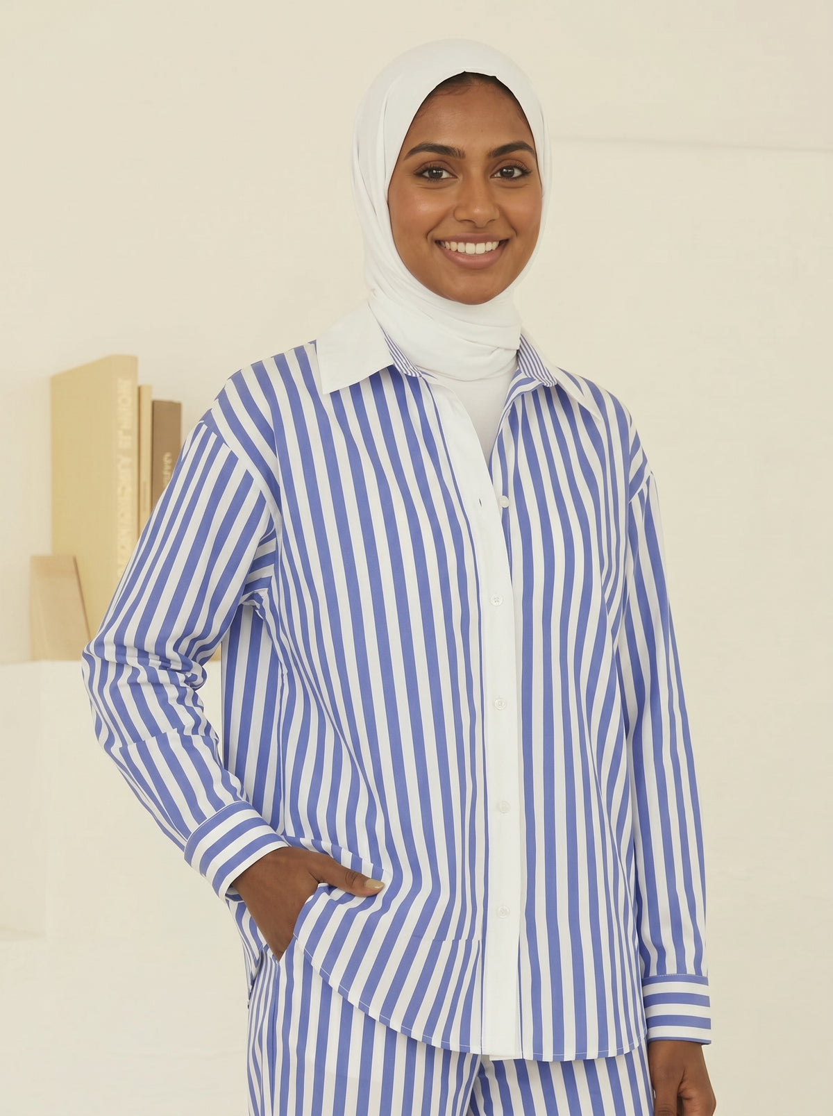 Skies are Blue | Stripe Poplin Shirt