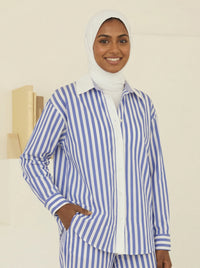 Skies are Blue | Stripe Poplin Shirt
