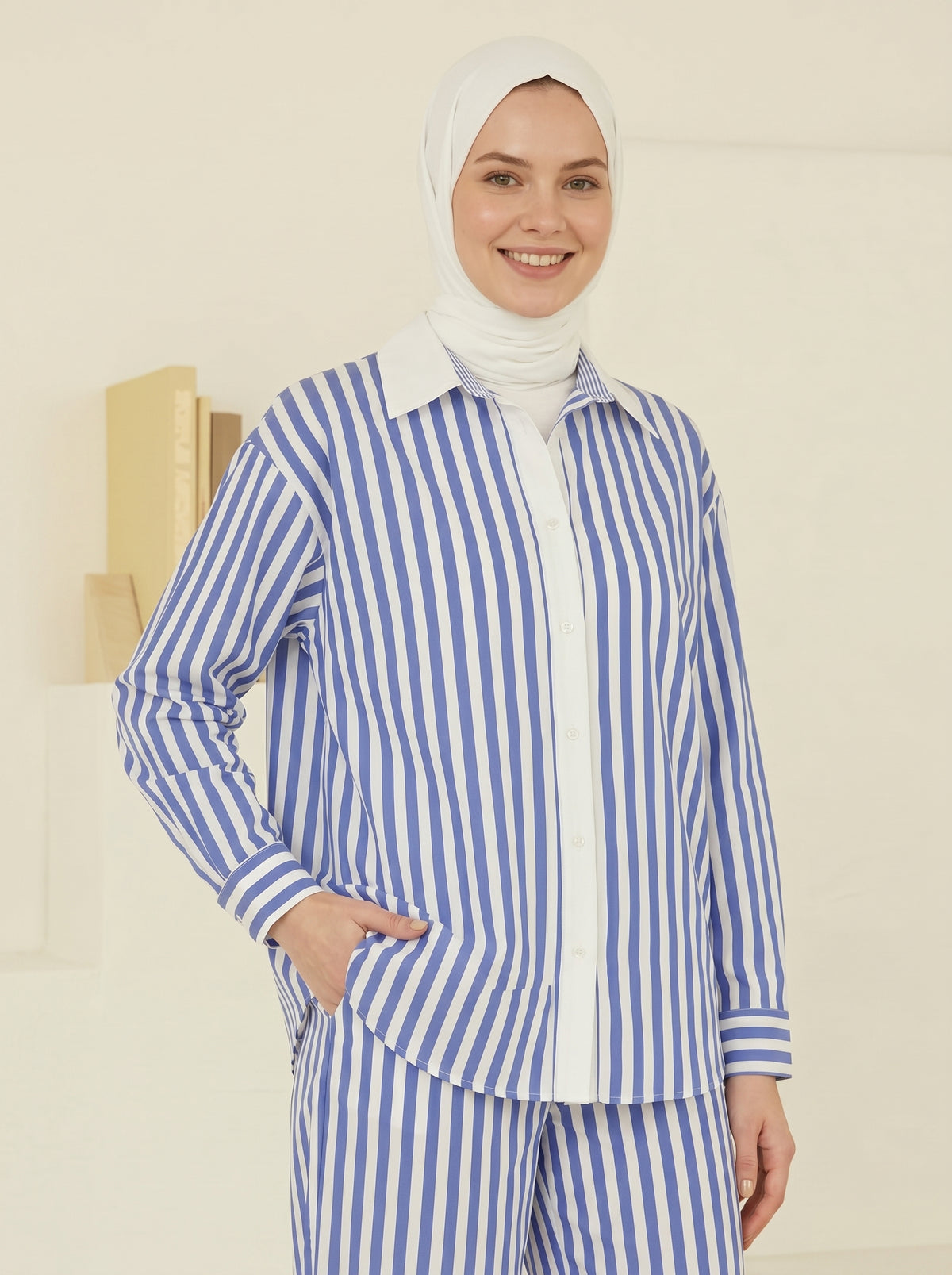 Skies are Blue | Stripe Poplin Shirt