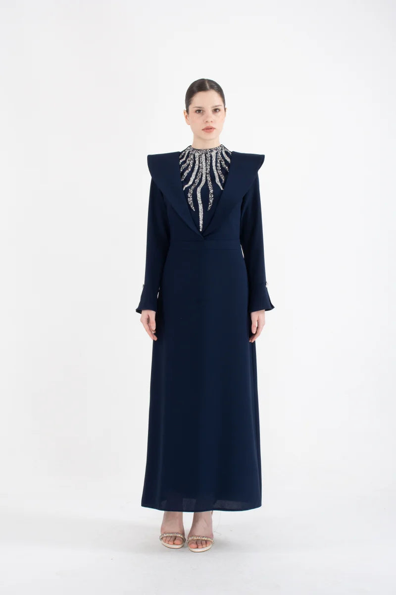T&Y 3682 Dress Navy Blue