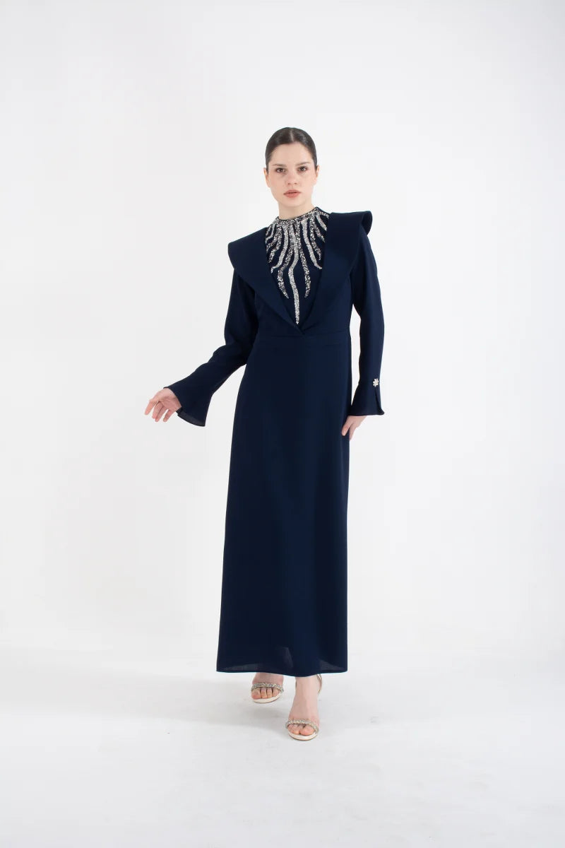 T&Y 3682 Dress Navy Blue