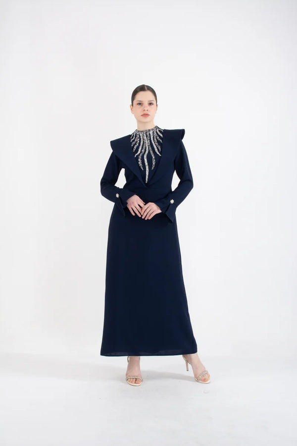 T&Y 3682 Dress Navy Blue